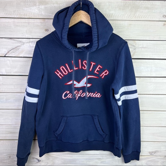 Hollister Other - Hollister Navy Blue/Red Sweatshirt Hoodie Size Large